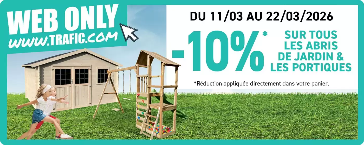Catalogue Trafic à Groslay | Portiques et balançoires | 2026-03-17T00:00:00.000Z - 2026-03-22T00:00:00.000Z