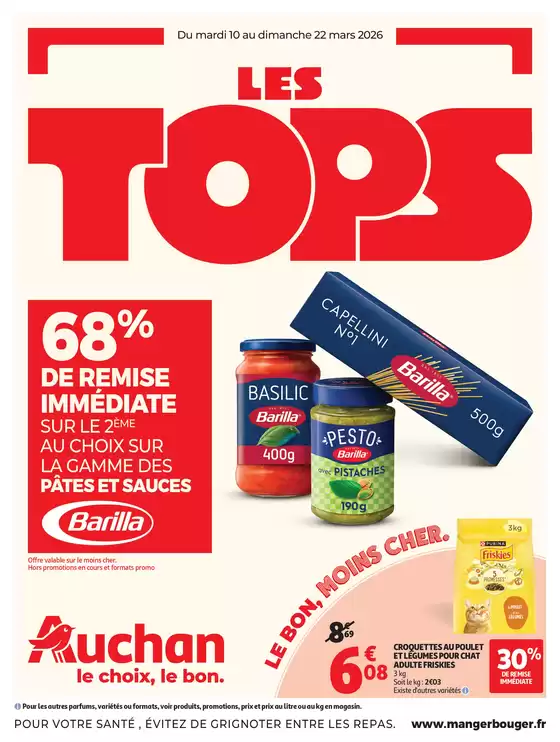 Catalogue Auchan Hypermarché à Portes (Eure) | Tops produits top prix | 2026-03-17T00:00:00.000Z - 2026-03-22T00:00:00.000Z
