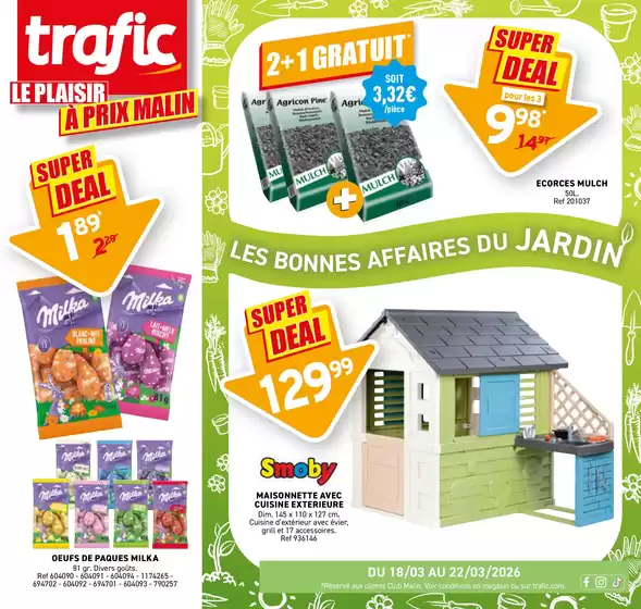Catalogue Trafic à Portes (Eure) | Les bonnes affaires du jardin ! | 2026-03-17T00:00:00.000Z - 2026-03-22T00:00:00.000Z