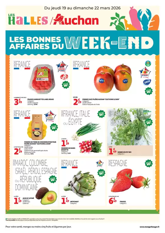 Catalogue Auchan Hypermarché à Portes (Eure) | Les bons plans du week-end dans votre hyper | 2026-03-19T00:00:00.000Z - 2026-03-22T00:00:00.000Z