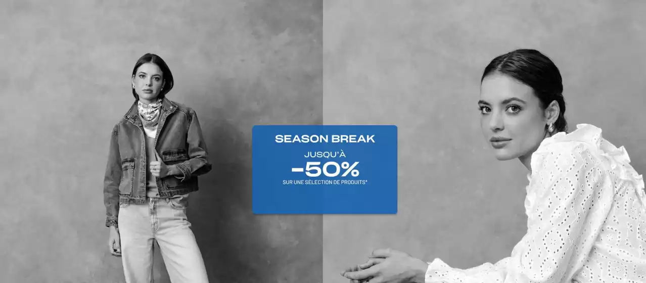 Catalogue Bizzbee à Coquelles | Season Break : Jusqu'à -50% Femme | 2026-03-18T00:00:00.000Z - 2026-04-30T00:00:00.000Z