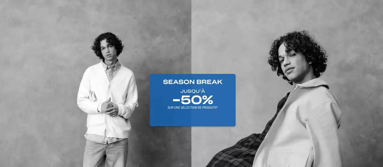Catalogue Bizzbee à Coquelles | Season Break : Jusqu'à -50% Homme | 2026-03-18T00:00:00.000Z - 2026-04-30T00:00:00.000Z