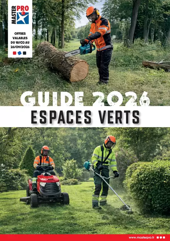 Catalogue Master Pro à Montauban | Guide Espaces Verts 2026 | 2026-03-18T00:00:00.000Z - 2026-09-26T00:00:00.000Z