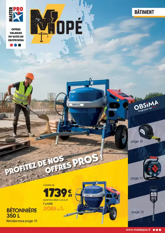 Catalogue Master Pro à Montauban | MOPE Batiment Mars 26 | 2026-03-16T00:00:00.000Z - 2026-04-25T00:00:00.000Z