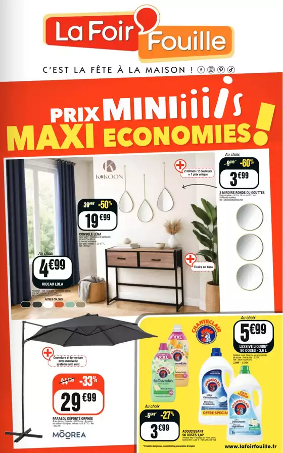 Catalogue La Foir'Fouille à Lécousse | PRIX MINIS MAXI ECONOMIES | 2026-03-23T00:00:00.000Z - 2026-04-05T00:00:00.000Z