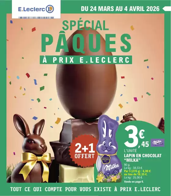 Catalogue E.Leclerc à Vic-Fezensac | DEPENSER MOINS 7 PÂQUES - MIXTE | 2026-03-24T00:00:00.000Z - 2026-04-04T00:00:00.000Z