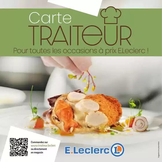 Catalogue E.Leclerc à Malesherbes | CARTE TRAITEUR PERMANENTE - MIXTE | 2026-03-23T00:00:00.000Z - 2026-06-30T00:00:00.000Z