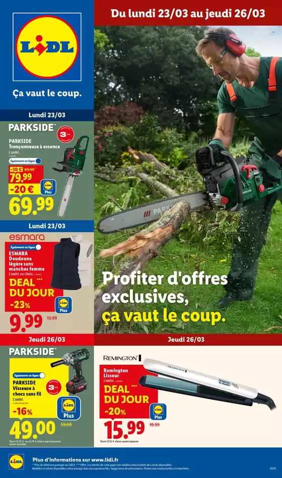 Catalogue Lidl à  | Les bonnes affaires de la semaine | 2026-03-23T00:00:00.000Z - 2026-03-26T00:00:00.000Z