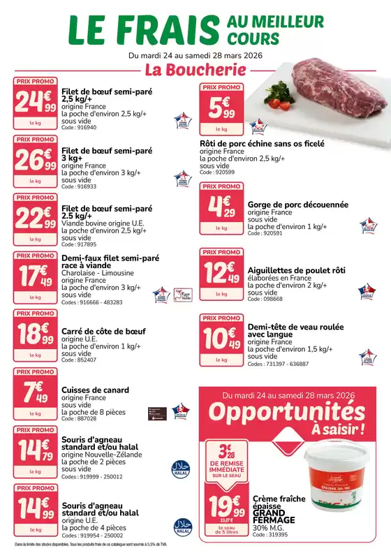 Catalogue Promocash à Marseille | Frais au meilleur cours | 2026-03-24T00:00:00.000Z - 2026-03-28T00:00:00.000Z