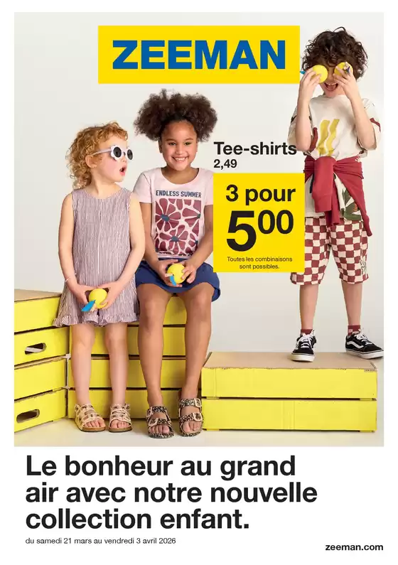 Catalogue Zeeman à Le Mans | Le bonheur au grand air avec notre nouvelle collection enfant. | 2026-03-24T00:00:00.000Z - 2026-04-03T00:00:00.000Z