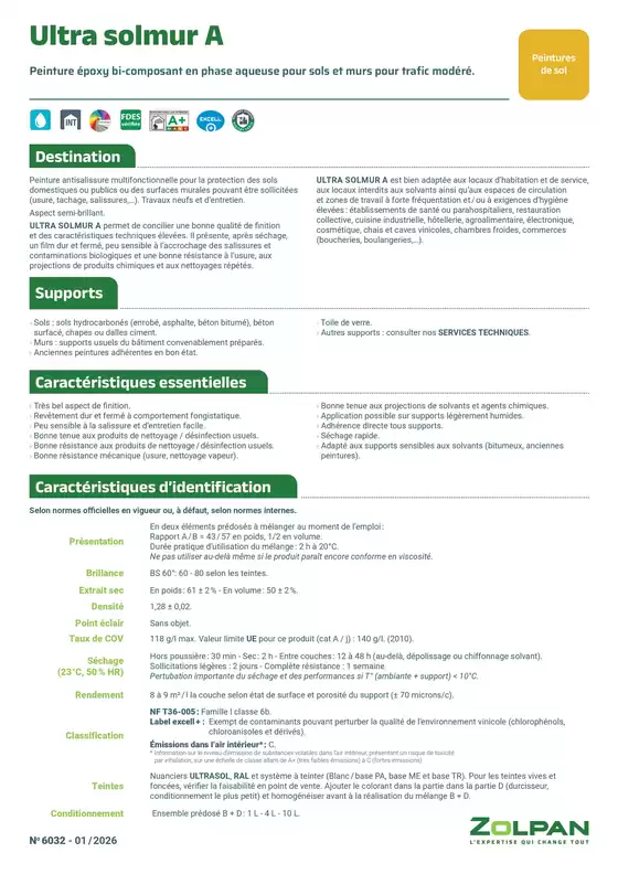 Catalogue Zolpan | Ultra SolMur A fiche technique | 2026-03-24T00:00:00.000Z - 2026-03-31T00:00:00.000Z