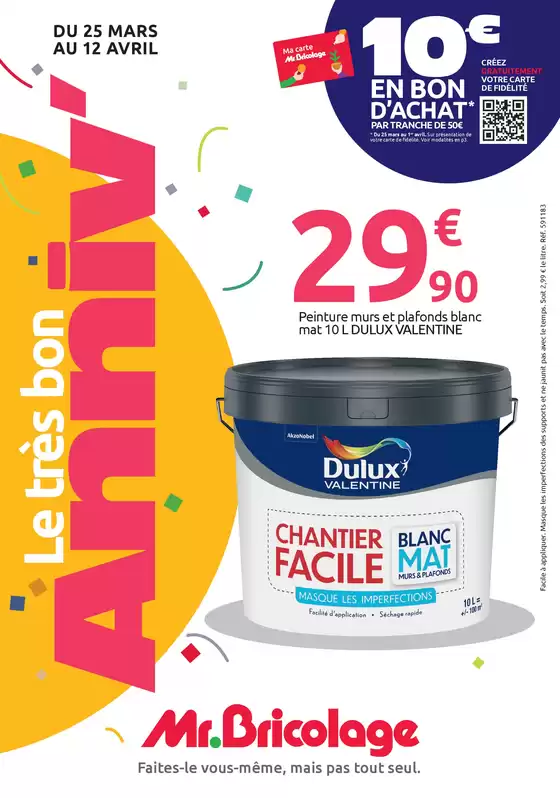 Catalogue Mr Bricolage | Le très bon ANNIV | 2026-03-25T00:00:00.000Z - 2026-04-12T00:00:00.000Z