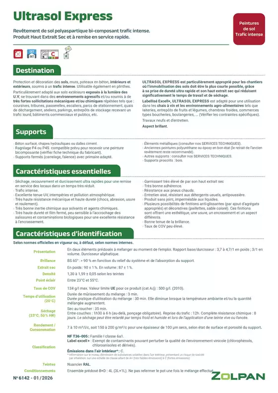 Catalogue Zolpan | Ultrasol Express fiche technique | 2026-03-25T00:00:00.000Z - 2026-04-30T00:00:00.000Z