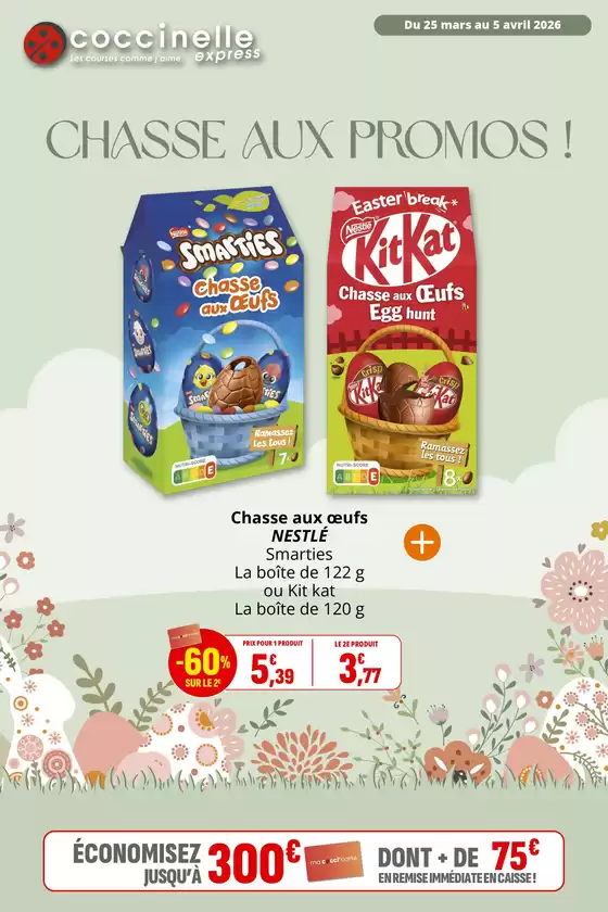 Catalogue Coccinelle Express à Thiais | CHASSE AUX PROMOS! | 2026-03-25T00:00:00.000Z - 2026-04-05T00:00:00.000Z
