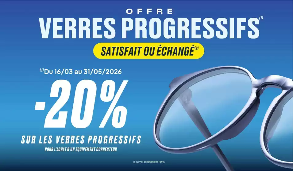 Catalogue Optic 2000 à Digne-les-Bains | Offre verres progressifs | 2026-03-25T00:00:00.000Z - 2026-05-31T00:00:00.000Z