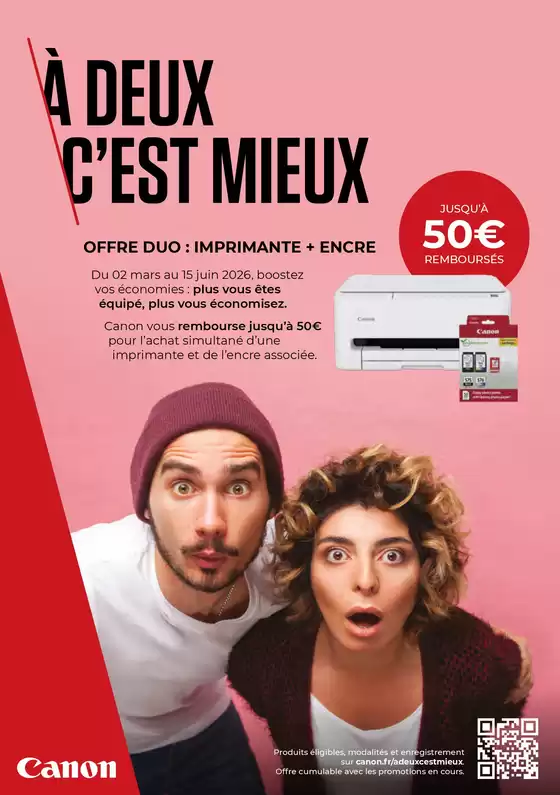 Catalogue LDLC à Perpignan | Canon vous rembourse jusqu'à 50 € pour l'achat d'une imprimante et de cartouches | 2026-03-26T00:00:00.000Z - 2026-06-15T00:00:00.000Z