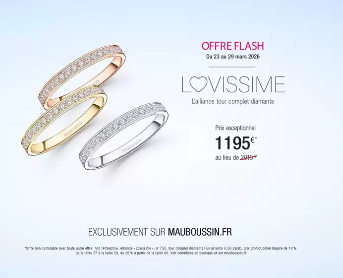 Catalogue Mauboussin à Laval | Offre Flash | 2026-03-26T00:00:00.000Z - 2026-03-29T00:00:00.000Z