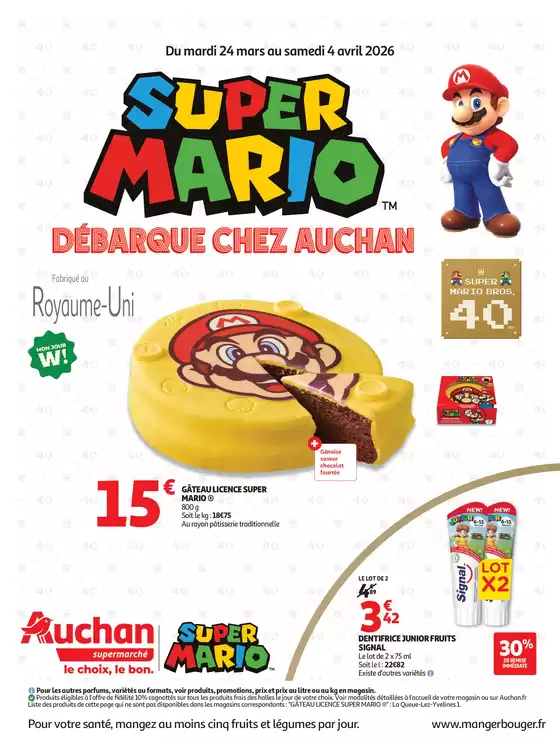 Catalogue Auchan Supermarché à Paris | SUPER MARIO DÉBARQUE CHEZ AUCHAN | 2026-03-24T00:00:00.000Z - 2026-04-04T00:00:00.000Z