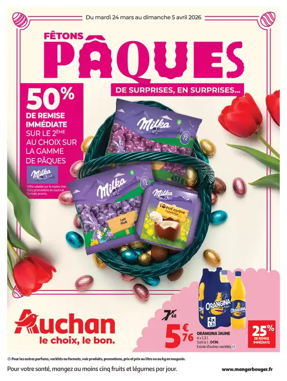 Catalogue Auchan Hypermarché à Rieumes | FÊTONS PAQUES | 2026-03-24T00:00:00.000Z - 2026-04-05T00:00:00.000Z