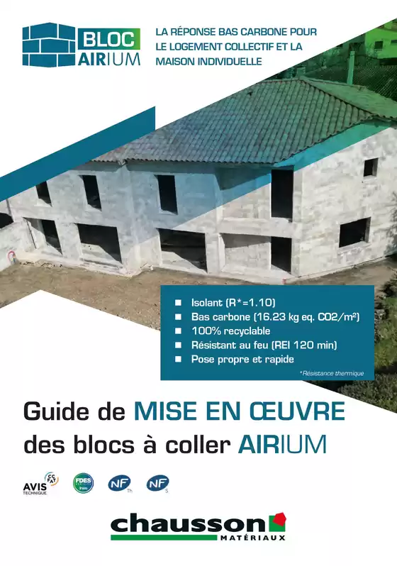 Catalogue Chausson Matériaux à Lyon | Bloc airium 2026 | 2026-03-27T00:00:00.000Z - 2026-12-31T00:00:00.000Z