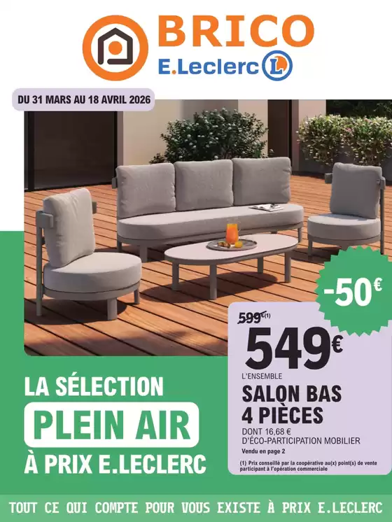 Catalogue E.Leclerc Jardi à Clermont-Ferrand | PLEIN AIR SPECIAL GSS | 2026-03-30T00:00:00.000Z - 2026-04-18T00:00:00.000Z