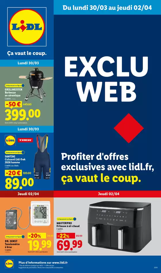 Catalogue Lidl à Montpellier | Les Exclus Web de la semaine | 2026-03-30T00:00:00.000Z - 2026-04-02T00:00:00.000Z