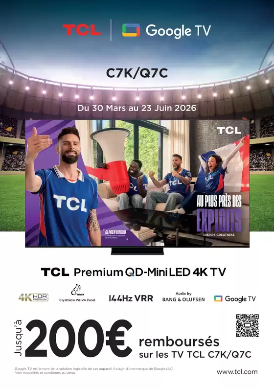 Catalogue Group Digital | TCL Jusqu'à 200€ remboursés | 2026-03-30T00:00:00.000Z - 2026-06-23T00:00:00.000Z