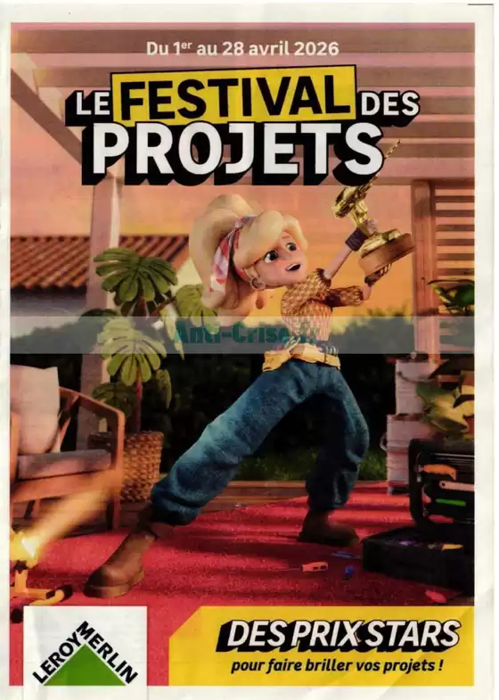 Catalogue Leroy Merlin à Boulogne-Billancourt | LE FESTIVAL DES PROJETS | 2026-04-01T00:00:00.000Z - 2026-04-28T00:00:00.000Z