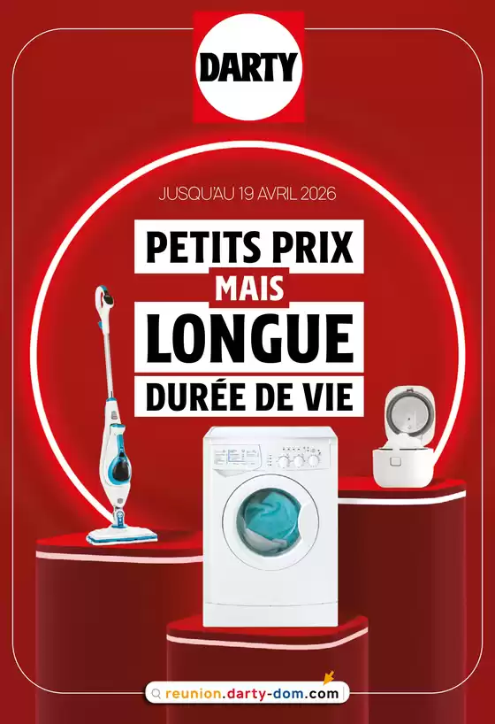 Catalogue Darty à Toulon | PETITS PRIX MAIS LONGUE DURÉE DE VIE | 2026-03-30T00:00:00.000Z - 2026-04-19T00:00:00.000Z