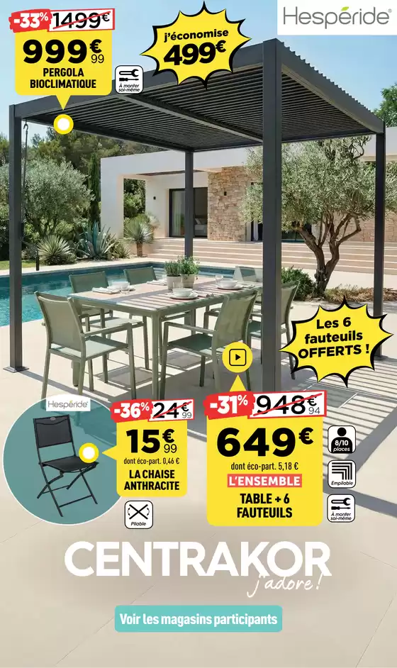 Catalogue Centrakor à Tours | PLEIN AIR - Nos meilleurs produits pour profiter du soleil | 2026-03-31T00:00:00.000Z - 2026-04-12T00:00:00.000Z