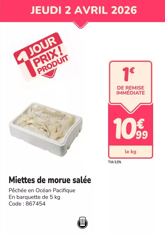 Catalogue Promocash à Longeville-sur-Mer | PROMO morue | 2026-04-02T00:00:00.000Z - 2026-04-02T00:00:00.000Z