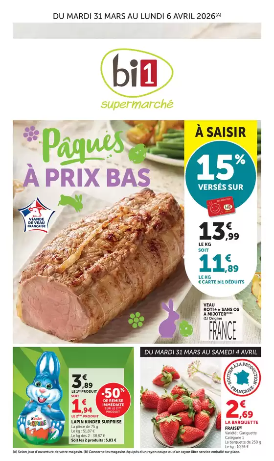 Catalogue Bi1 à Longeville-sur-Mer | Pâques Su | 2026-03-31T00:00:00.000Z - 2026-04-06T00:00:00.000Z