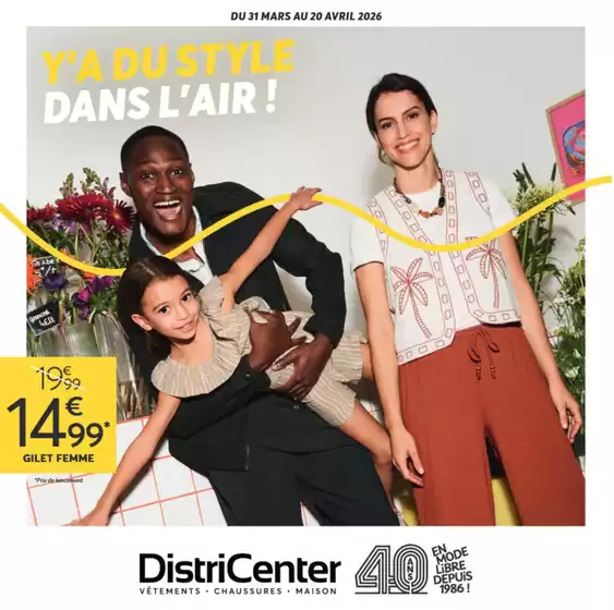 Catalogue DistriCenter à Rennes | Y'a du style dans l'air ! | 2026-04-01T00:00:00.000Z - 2026-04-20T00:00:00.000Z