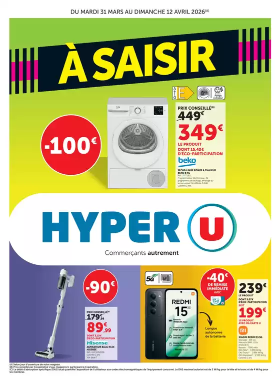 Catalogue Hyper U à Laon | Catalogue HYPER U | 2026-03-31T00:00:00.000Z - 2026-04-12T00:00:00.000Z