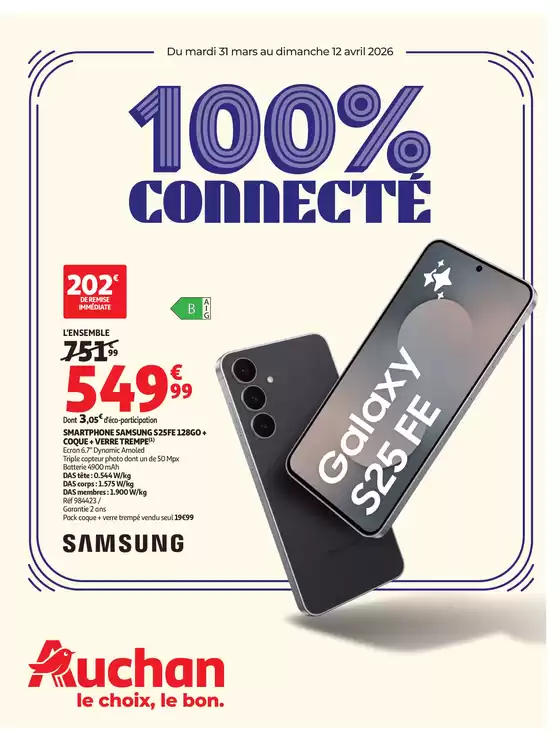 Catalogue Auchan Hypermarché à L'Isle-sur-le-Doubs | High-tech & téléphonie | 2026-04-01T00:00:00.000Z - 2026-04-12T00:00:00.000Z