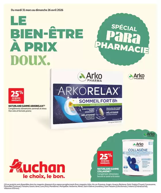 Catalogue Auchan Hypermarché à L'Isle-sur-le-Doubs | Parapharmacie, beauté | 2026-04-01T00:00:00.000Z - 2026-04-26T00:00:00.000Z