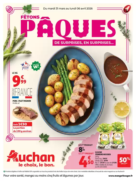 Catalogue Auchan Hypermarché à L'Isle-sur-le-Doubs | Pâques hypers | 2026-04-01T00:00:00.000Z - 2026-04-06T00:00:00.000Z