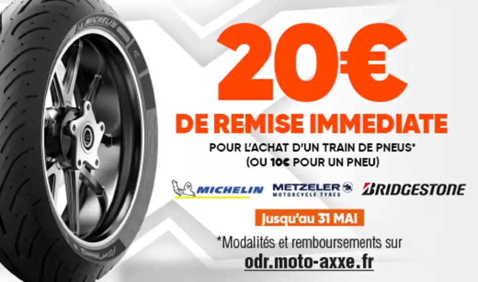 Catalogue Moto-Axxe à Montpellier | Nos Offres Pneumatiques | 2026-04-02T00:00:00.000Z - 2026-05-31T00:00:00.000Z