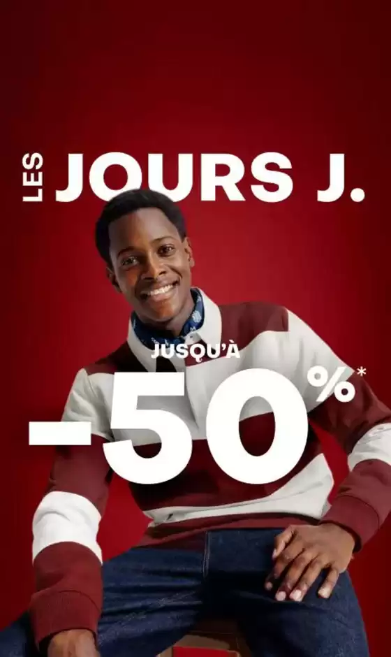 Catalogue Jules | Les jours J jusqu'à -50% sur une sélection d'articles | 2026-04-03T00:00:00.000Z - 2026-04-30T00:00:00.000Z