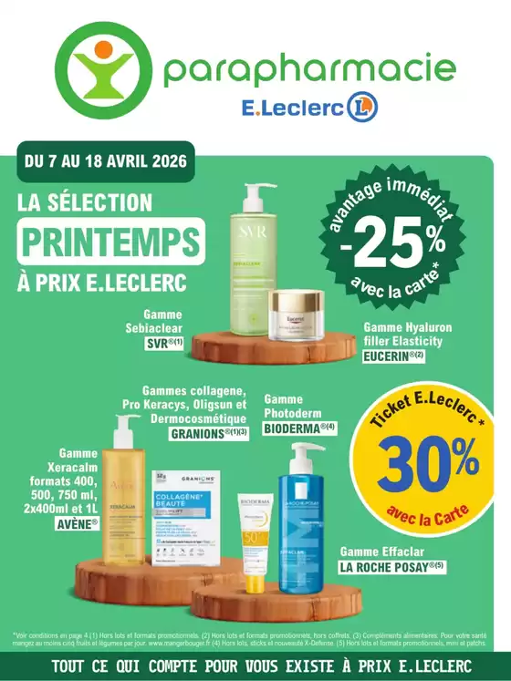 Catalogue E.Leclerc Parapharmacie | Prospectus Avril | 2026-04-07T00:00:00.000Z - 2026-04-18T00:00:00.000Z