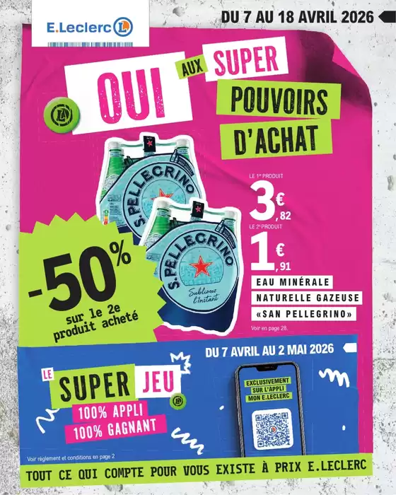 Catalogue E.Leclerc à Villars-sous-Dampjoux | EVENEMENT 4 | 2026-04-07T00:00:00.000Z - 2026-05-02T00:00:00.000Z