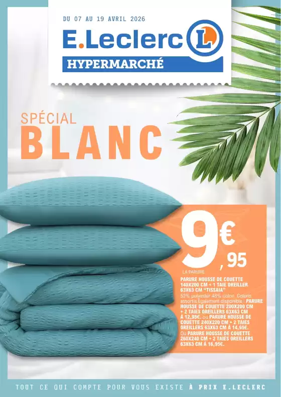 Catalogue E.Leclerc | Spécial blanc | 2026-04-07T00:00:00.000Z - 2026-04-19T00:00:00.000Z