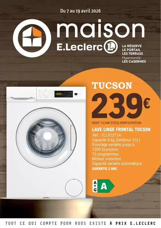 Catalogue E.Leclerc | Maison | 2026-04-07T00:00:00.000Z - 2026-04-19T00:00:00.000Z