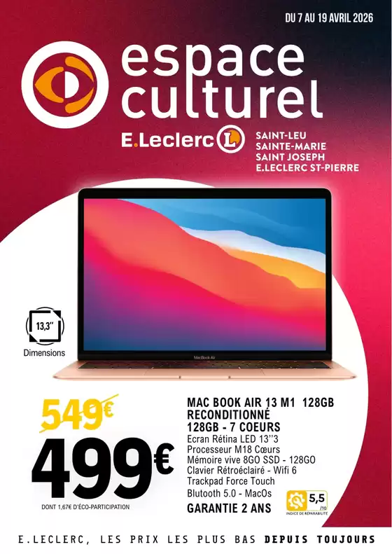 Catalogue E.Leclerc | Espace culturel | 2026-04-07T00:00:00.000Z - 2026-04-19T00:00:00.000Z