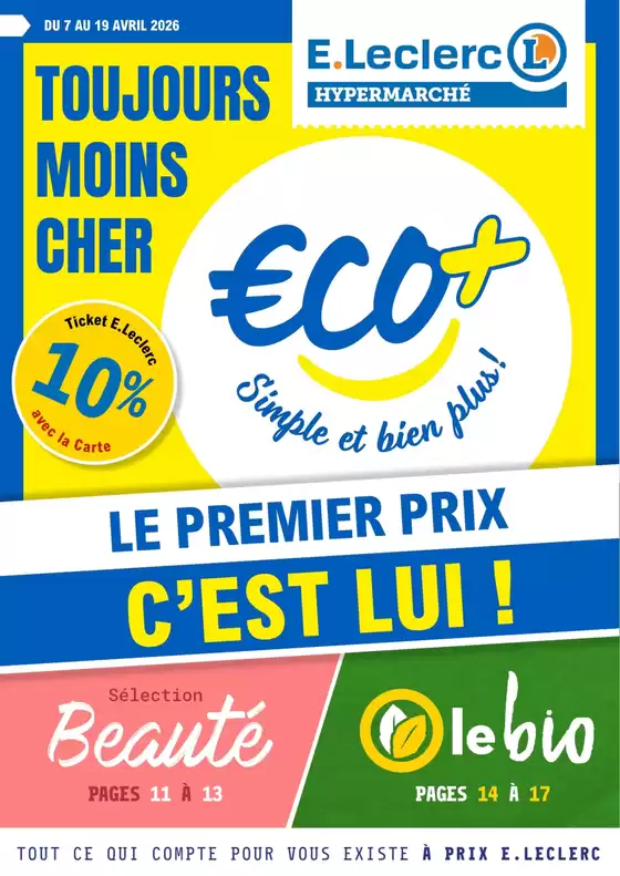 Catalogue E.Leclerc à Melun | Le printemps c'est lui ! | 2026-04-07T00:00:00.000Z - 2026-04-19T00:00:00.000Z