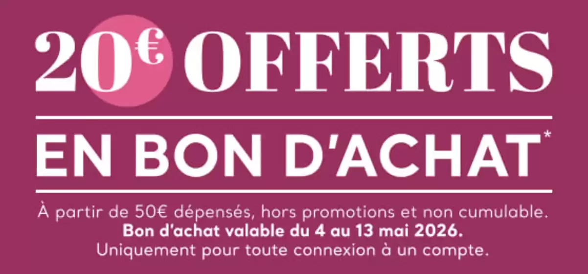 Catalogue Jennyfer | 20 € offerts en bon d'achat | 2026-04-07T00:00:00.000Z - 2026-05-13T00:00:00.000Z