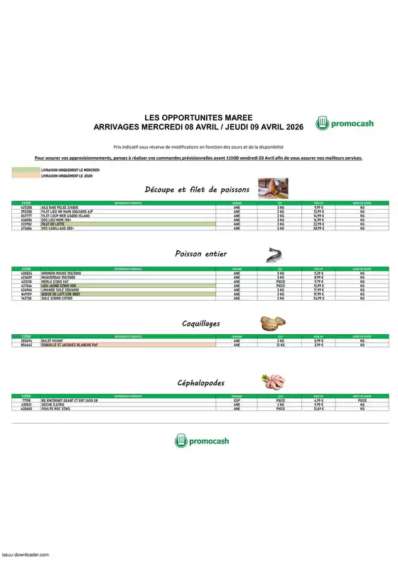 Catalogue Promocash | Opportunités Marée | 2026-04-07T00:00:00.000Z - 2026-04-09T00:00:00.000Z