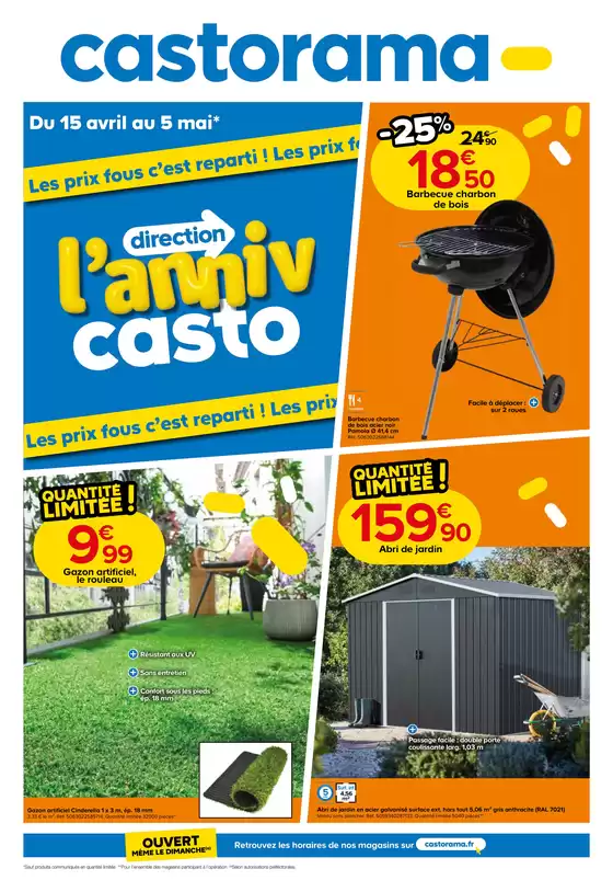 Catalogue Castorama | Les prix fous c’est reparti ! | 2026-04-15T00:00:00.000Z - 2026-05-05T00:00:00.000Z
