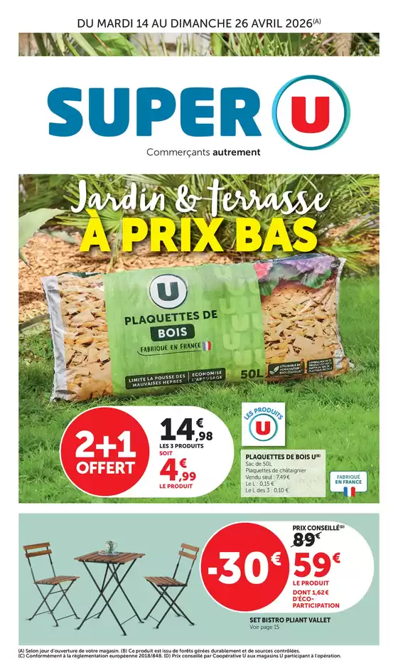 Catalogue Super U à Écly | Spécial Jardin | 2026-04-14T00:00:00.000Z - 2026-04-26T00:00:00.000Z
