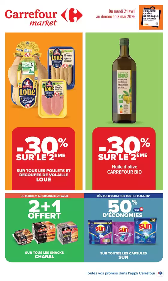 Catalogue Carrefour Market | LES PROMOS DU QUOTIDIEN | 2026-04-21T00:00:00.000Z - 2026-05-03T00:00:00.000Z